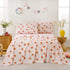 Set 4 Yibeizi Pink Strawberry Sheet for Girls, Cute Full Size Kids Checkered Patterned Bedsheet Microfiber Deep Pocket