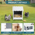 1 PETSFIT Hole Chicken Nesting Box-All Weather PVC Roof, Natural Wood Design with Privacy Back Panel for Hens-Wall