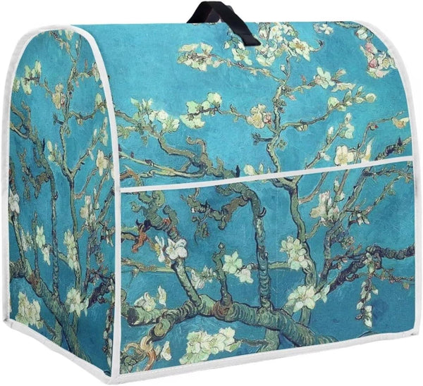DISNIMO Almond Blossoms Tree Oil Painting Mixer Cover, Dustproof Washable Protection with Handle Pockets for Kitchen