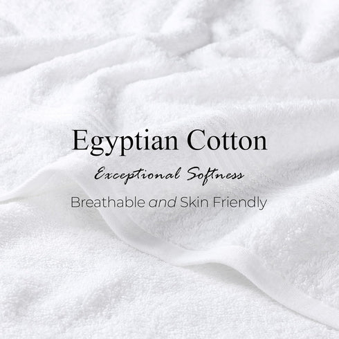 6-Piece Set, Superior Egyptian Cotton Towel Bathroom Essentials, Towels For Bathroom, Apartment, Airbnb, Guest Bath