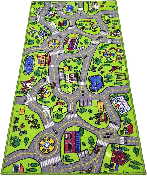 ToyVelt Carpet Playmat Kids Rug - Medium 43 x 26 Educational City
