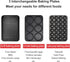 Multifunction Nonstick Baking Maker, 3 Interchangeable Baking Plates for Grill, Pancake, and Cake Pops, Takoyaki Maker,