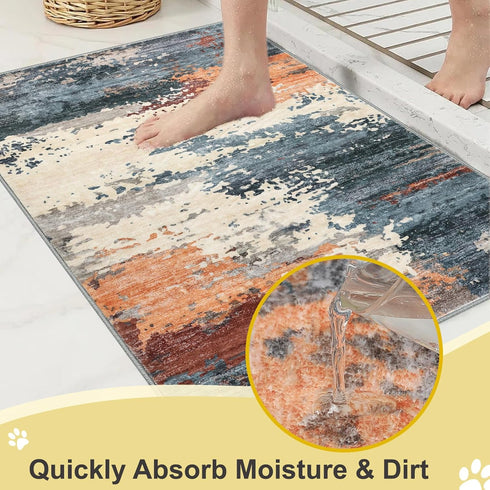 36" 60" COMSLE Door Mat for Dogs Muddy Paws Soft Absorbent Indoor Front Entryway Rug Machine Washable Entrance Mats Non