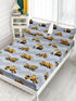Datura home Set 4Pcs Set 1 1 2 Construction Truck Sheet Grey Machinery Truck Excavators Vehicles Tractor Printed Sheet