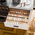Yieach 8 Pack 11" 22" Adjustable In Drawer Spice Organizer - Expandable From to - Clear Acrylic Seasoning Organizer