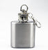 SE Stainless Steel Drinking Hip Flask, 1 oz, with Attached Screw Cap for Camping and Events