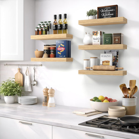 16 Inch 2 Pack) Sorbus Floating Shelves for Wall Floating Shelf for Kitchen, Bedroom, Living Room, Bathroom, Home
