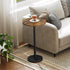 ET30BR YATINEY Round Side End Table for Small Spaces, Pedestal Style Martini Drink Side Table in Living Room, Bedroom