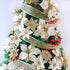Supla 24 Pack Christmas Gold Glitter Poinsettia Flowers Picks, 5.9" Wide Christmas Tree Ornaments for Holiday