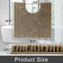 Yimobra Luxury Shaggy U-Shaped Toilet Rug, 24.4 X 24.4 Inches, Soft Contour Mat for Bathroom Floor, Non Slip Bath
