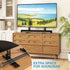 YOMT 20-75 Inch 110lbs, 800x600mm, Universal Table Top TV Stand for Flat Curved TVs, Height Adjustable TV Legs
