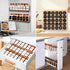 24 547 4 Oz Churboro Spice Jars with Labels - Glass Spice Jars with Shaker Lids - Square Spice Containers with Acacia