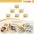 Aluminum Cups with Lids, 4.2oz 50Pcs Gold Disposable Cake Pans, Mini Cake Pans for Party, Wedding, Birthday
