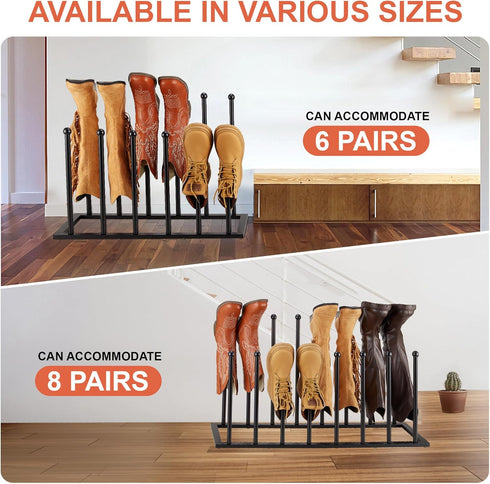 6 Closet, Housen Solutions Boot Rack, Free Standing Shoe Rack Organizer for Tall Boots, Pairs Boot Storage