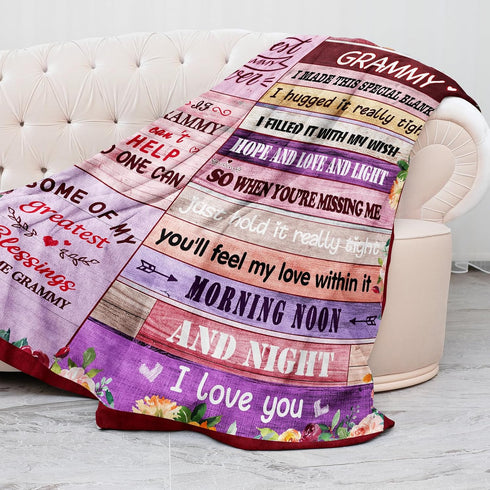 Givetoyou Grammy Blanket,Grammy Gifts,Grammy Granddaughter,Grammy Grammy Gifts,Grammy 60"x50" Gift Christmas Birthday