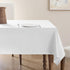 Jayrma White Square Tablecloth 55 x 55 Inch Small White Linen Table Cloth