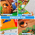 DINSUMRUG 5939.4 Tummy ABC Kids Rug for Playroom in Noah's Ark Animals Rug Baby Play Mat Alphabet Mat Shape Color