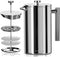 Utopia Kitchen 32 Oz Stainless Steel French Press Coffee Maker, Portable Travel Tea Press, Silver