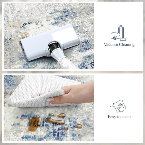 Set 2,Non Sink,Laundry,Home,Office,Desk(17"x29"+17"x47") LEEVAN Kitchen Mats Cushioned Anti Fatigue Blue of Slip