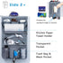 Mini Fridge Organizer 54" x 11.8" - Over The Fridge Storage with 16 Pockets for Pantry Goods, Utensils & More