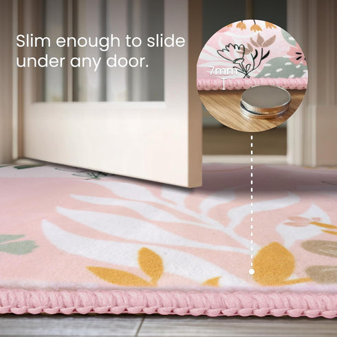 2x3 Joiedomi Door Mat Indoor Entrance Machine Washable Art Floral Small Rugs for Entryway Non-Slip Rubber Backing Bath