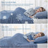 CHOSHOME Cooling Blanket for Hot Sleepers, Lightweight Summer Cold Thin Blanket for Sleeping, Queen Size, Blue