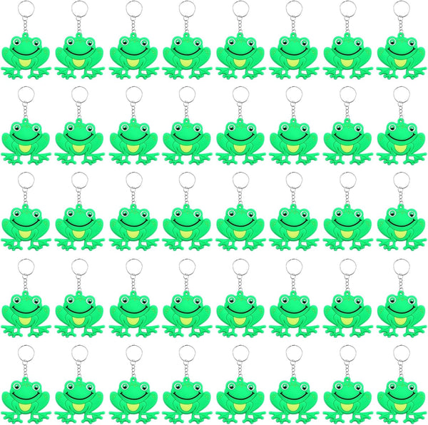40 Pack Frog Keychains for Birthday Party Bag Fillers, Frog Themed Party Favors, Baby Shower Return Gifts