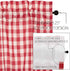 Farmhouse Red Country Buffalo Check Cotton Annie Kitchen Curtains - 16x72 Valance with Rod Pocket Hanging Loops