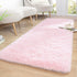 2x6 Keeko Pink Runner Rugs for Bedroom Girls Room, Fluffy Bedside Kids Room Rug Shag Cute Indoor Baby Rugs Fuzzy Modern