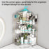 Countertop 3 Countertop Makeup Organizer Tier, Corner Bathroom Organizer with Toothbrush and Makeup Brush Holder