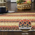 Small Area Rug 2x4 Indoor Non-Slip Entryway Braided Print Rug, Boho Accent Carpet for Living Room, Red