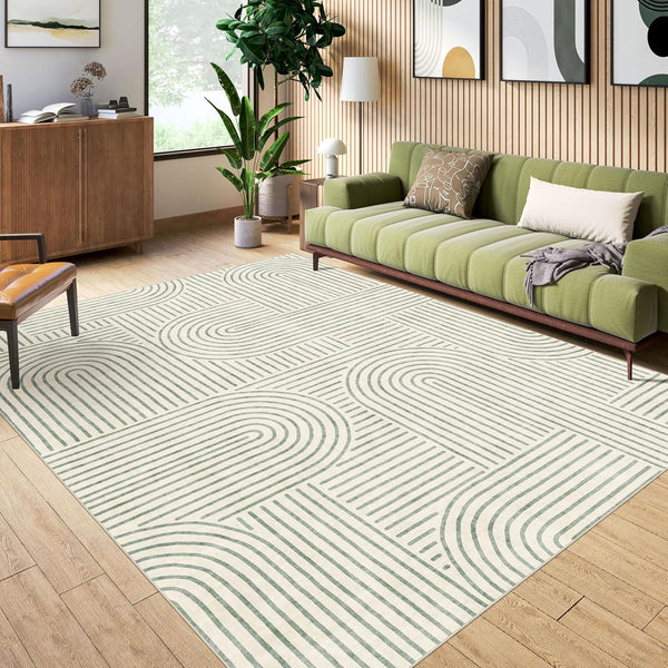 LUXRUG Washable Area Rug 5x7 - Boho Living Room Rug Soft Indoor