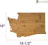 Totally Bamboo Washington State Shaped Serving and Cutting Board