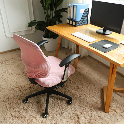 FORCHEER Stretch Desk Chair Cover, Two Piece Office Chair Covers for Split Office Chair