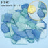 Jetec Sea Glass for Crafts, Flat Frosted Sea Glass Pieces for Beach Wedding Party Decor, Home Aquarium Supplies