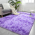 FlyDOIT Purple Tie-Dyed Large Rugs for Living Room, 5x8 Feet Shaggy Rug