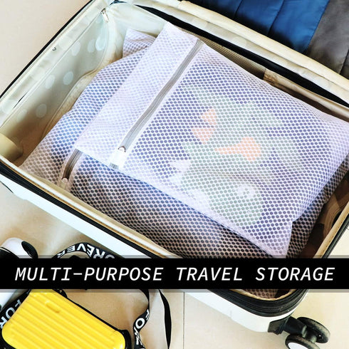 Mesh Wash Bag for Washing Machine - Supper Zipper Net Laundry Bag for Travel, Lingerie, Sweater, Garment, Undergarment,