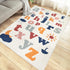 3.3'x5' ABREEZE Kids Play Mat,Fluffy Faux Wool Kids Rug Non-Slip Childrens Carpet ABC Number Educational Learning