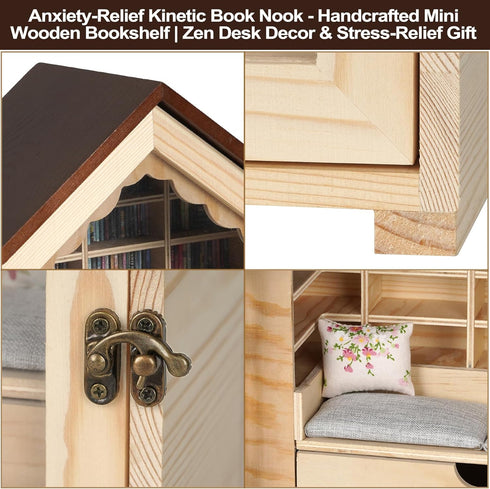 300 Anxiety Bookshelf, Pcs Mini Books Bookshelf Decor Display for Stress Relief and Fun Decor Mini Ornament Shake Away