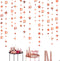 Rose Gold 10th Birthday Decorations, Number 10 Circle Dot Twinkle Star Garland Bunting Banner for Girls Boys Party