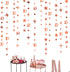 Rose Gold 10th Birthday Decorations, Number 10 Circle Dot Twinkle Star Garland Bunting Banner for Girls Boys Party