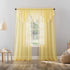 No. 918 Erica Crushed Sheer Voile Curtain Panel, 51" x 95", Yellow Rod Pocket
