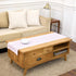 Solino Home Linen Gingham Table Runner 60 Inches - 100% Pure Linen