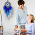 Evil Eye Dream Catchers - Blue Dreamcatcher for Bedroom, Evil Eye Wall Art Hanging Ornament, Good Luck Gifts