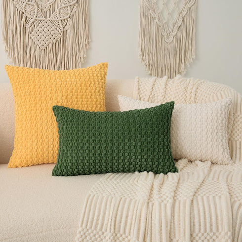 Pack 1 14x24 Inch, UGASA Lumbar Throw Pillow Covers of Super Soft Boho Corduroy Decorative Pillow Covers Cases Solid