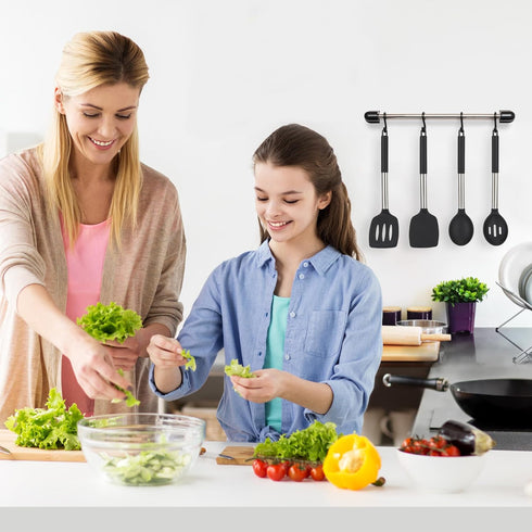 Kitchen Utensils Set of 4 Pack - Silicone Cooking Utensils for Nonstick Cookware, BPA Free, Dishwasher Safe