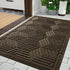 Yimobra Front Entrance Door Mat, All-Season Heavy Duty Outdoor Indoor Floor Mat, 29.5x17 Inch, Beige Brown