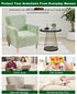 1 Sofa,B11 CRFATOP Stretch Piece Chair Covers with Arms Printed Accent Chair Cover Armchair Flower Soft Banquet