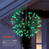 Alpine Corporation 16"H Indoor Holiday 3D Snowflake Ornament - LED Lights, Green Christmas Decoration