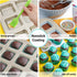 Beasea Brownie Pan with Dividers, 1 Set Gold All Edges Square Cupcake Brownie Pans 12 Cavity Non Stick Baking Mold